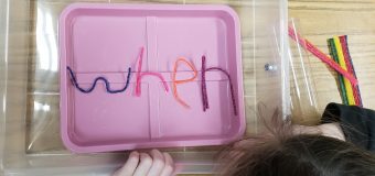 Kindergarteners Working With Words